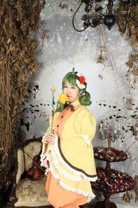 Rating: Safe Score: 0 Tags: 1girl dress flower hair_flower hair_ornament kanaria solo standing wide_sleeves yellow_dress User: admin
