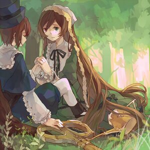 Rating: Safe Score: 0 Tags: 2girls brown_hair closed_eyes commentary_request dress frills green_dress green_eyes hat head_scarf heterochromia holding_hands image long_hair long_sleeves multiple_girls pair pantyhose red_eyes rozen_maiden scissors short_hair shrie siblings sisters sitting souseiseki suiseiseki tears top_hat tree twins very_long_hair watering_can User: admin