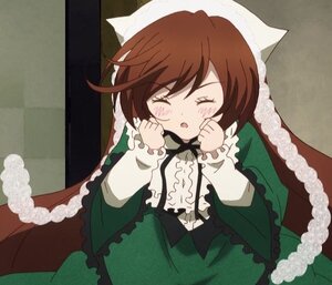 Rating: Safe Score: 0 Tags: 1girl blush brown_hair cat_ears checkered checkered_background checkered_floor closed_eyes dress frills green_dress image long_sleeves open_mouth short_hair solo suiseiseki tile_floor tiles User: admin
