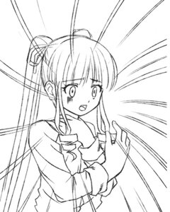 Rating: Safe Score: 0 Tags: 1girl :d bangs blush drill_hair emphasis_lines greyscale hair_ribbon image long_hair long_sleeves looking_at_viewer monochrome open_mouth ribbon shinku sidelocks simple_background smile solo twin_drills upper_body white_background User: admin