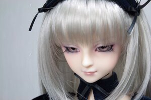 Rating: Safe Score: 0 Tags: 1girl bangs black_ribbon brown_eyes closed_mouth doll face hair_ribbon headgear lips long_hair looking_at_viewer nose portrait ribbon simple_background solo suigintou User: admin