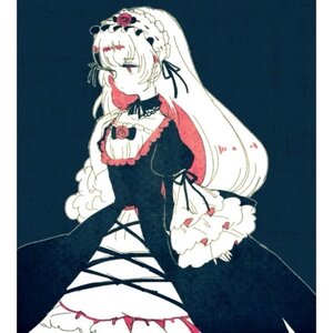 Rating: Safe Score: 0 Tags: 1girl black_dress blue_background dress flower frills hairband image juliet_sleeves lolita_fashion lolita_hairband long_hair long_sleeves puffy_sleeves red_eyes red_flower red_rose rose solo suigintou traditional_media very_long_hair white_hair User: admin