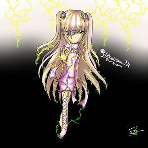 Rating: Safe Score: 0 Tags: 1girl boots cross-laced_footwear electricity flower hair_flower hair_ornament image kirakishou long_hair pink_hair rose solo thigh_boots yellow_eyes User: admin