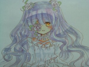 Rating: Safe Score: 0 Tags: 1girl bangs dress eyepatch flower frills hair_flower hair_ornament image kirakishou long_hair rose smile solo traditional_media yellow_eyes User: admin