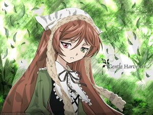 Rating: Safe Score: 0 Tags: 1girl artist_name brown_hair copyright_name dress green_dress green_eyes head_scarf heterochromia image leaf long_hair long_sleeves looking_at_viewer nature outdoors red_eyes ribbon solo suiseiseki tree User: admin