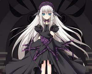 Rating: Safe Score: 0 Tags: 1girl black_dress black_wings blue_eyes dress frills hairband image lolita_fashion lolita_hairband long_hair long_sleeves looking_at_viewer ribbon silver_hair solo suigintou very_long_hair wings User: admin