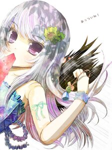 Rating: Safe Score: 0 Tags: 1girl dress food fruit hair_ornament image long_hair looking_at_viewer mouth_hold popsicle purple_eyes solo striped suigintou watermelon_bar User: admin