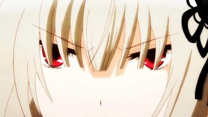 Rating: Safe Score: 0 Tags: 1girl bangs blush close-up eyebrows_visible_through_hair face hair_between_eyes image looking_at_viewer red_eyes ribbon simple_background solo suigintou white_background white_hair User: admin