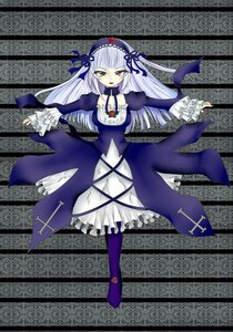 Rating: Safe Score: 0 Tags: 1girl dress flower frills hairband image long_hair red_eyes ribbon rose solo suigintou wings User: admin