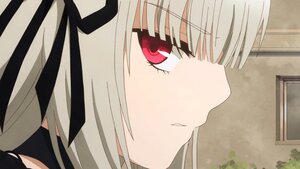 Rating: Safe Score: 3 Tags: 1girl bangs black_ribbon blush close-up eyebrows_visible_through_hair face from_side hair_ribbon image profile red_eyes ribbon solo suigintou User: admin