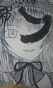 Rating: Safe Score: 0 Tags: 1girl face image looking_at_viewer monochrome portrait smile solo suigintou User: admin