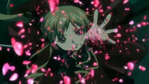 Rating: Safe Score: 0 Tags: 1girl black_background blurry blurry_foreground depth_of_field green_hair hatsune_miku image long_hair looking_at_viewer petals shinku smile solo upper_body User: admin