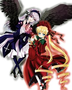 Rating: Safe Score: 0 Tags: 2girls black_wings blonde_hair blue_eyes bonnet bow dress drill_hair feathered_wings feathers frills hairband image long_hair long_sleeves looking_at_viewer multiple_girls pair pink_eyes red_dress shinku silver_hair smile suigintou twintails very_long_hair wings User: admin