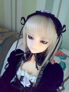 Rating: Safe Score: 0 Tags: 1girl 3d closed_mouth doll dress flower frills gothic_lolita hairband lolita_fashion looking_at_viewer photo ribbon rose solo suigintou upper_body User: admin