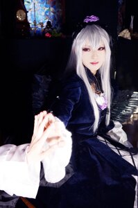 Rating: Safe Score: 0 Tags: 1girl black_dress blurry depth_of_field dress flower hair_ornament lips long_hair long_sleeves looking_at_viewer out_of_frame pov pov_hands red_lips solo solo_focus suigintou User: admin
