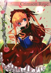 Rating: Safe Score: 0 Tags: 1girl blonde_hair blue_eyes bonnet capelet dress flower frills holding image long_hair petals pink_flower pink_rose red_capelet red_dress red_flower red_rose rose rose_petals shinku solo twintails User: admin