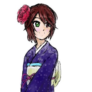 Rating: Safe Score: 0 Tags: 1girl bag blush brown_hair flower green_eyes hair_flower hair_ornament heterochromia image japanese_clothes kimono looking_at_viewer red_eyes short_hair simple_background smile solo souseiseki white_background User: admin