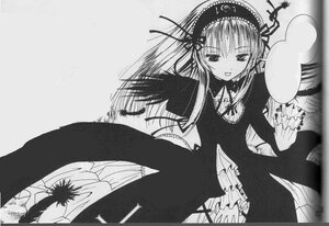 Rating: Safe Score: 0 Tags: 1girl blush dress flower frills greyscale hairband image lolita_hairband long_hair long_sleeves looking_at_viewer monochrome rose solo suigintou tongue tongue_out very_long_hair wings User: admin