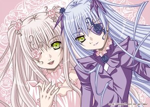 Rating: Safe Score: 0 Tags: 2girls barasuishou dress eyepatch flower frills green_eyes image kirakishou long_hair long_sleeves looking_at_viewer multiple_girls pair silver_hair smile twintails upper_body User: admin