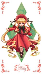 Rating: Safe Score: 0 Tags: 1girl black_footwear blonde_hair blue_eyes bonnet bow bowtie capelet dress drill_hair full_body green_bow image long_hair long_sleeves looking_at_viewer red_dress shinku shoes solo standing twin_drills twintails very_long_hair User: admin