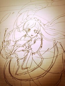 Rating: Safe Score: 0 Tags: 1girl dress frills image long_hair monochrome open_mouth sketch solo suiseiseki traditional_media User: admin