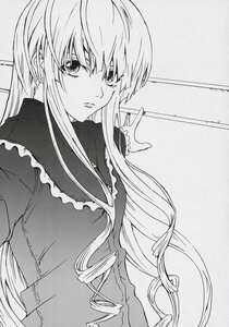 Rating: Safe Score: 0 Tags: 1girl bangs doujinshi doujinshi_#150 dress eyebrows_visible_through_hair frills greyscale image long_hair long_sleeves looking_at_viewer monochrome multiple parted_lips solo upper_body very_long_hair User: admin
