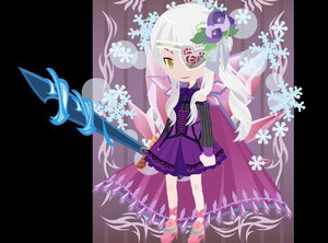 Rating: Safe Score: 0 Tags: 1girl auto_tagged barasuishou dress eyepatch flower hair_ornament image letterboxed long_hair purple_dress silver_hair solo standing white_hair yellow_eyes User: admin