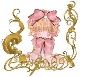 Rating: Safe Score: 0 Tags: 1girl blonde_hair bow closed_eyes covering_mouth dress drill_hair flower hair_bow hina_ichigo hinaichigo image long_sleeves pink_bow pink_dress rose solo striped twin_drills User: admin