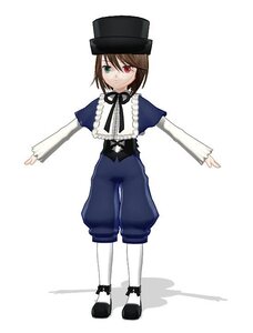 Rating: Safe Score: 0 Tags: 1girl brown_hair full_body green_eyes hat heterochromia image long_sleeves looking_at_viewer outstretched_arm pantyhose red_eyes ribbon shorts solo souseiseki standing top_hat white_legwear User: admin