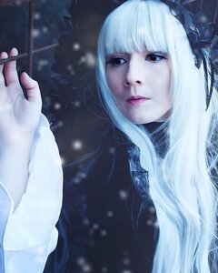 Rating: Safe Score: 0 Tags: 1girl bangs blunt_bangs hair_ornament lips long_hair looking_at_viewer red_eyes snow snowing solo suigintou white_hair winter User: admin