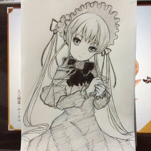 Rating: Safe Score: 0 Tags: 1girl auto_tagged bonnet dress flower image long_hair long_sleeves looking_at_viewer marker_(medium) monochrome photo shikishi shinku solo traditional_media twintails very_long_hair User: admin