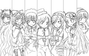 Rating: Safe Score: 0 Tags: 6+girls bow dress drill_hair elbow_gloves frills hairband hat hina_ichigo image kanaria long_hair long_sleeves looking_at_viewer monochrome multiple multiple_girls shinku short_hair siblings sisters smile souseiseki standing suigintou suiseiseki tagme top_hat twins twintails very_long_hair white_background User: admin