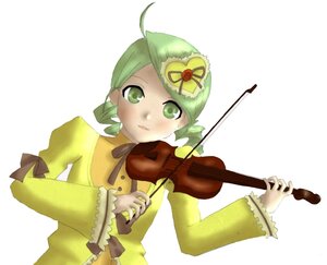 Rating: Safe Score: 0 Tags: 1girl ahoge bow_(instrument) dress green_eyes green_hair guitar hat holding_instrument image instrument kanaria long_sleeves music musical_note playing_instrument ribbon solo violin User: admin