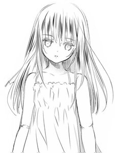 Rating: Safe Score: 0 Tags: 1girl bangs bare_shoulders collarbone dress eyebrows_visible_through_hair greyscale image long_hair looking_at_viewer monochrome parted_lips simple_background sleeveless sleeveless_dress solo suigintou sundress upper_body white_background User: admin