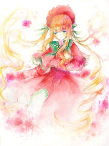 Rating: Safe Score: 0 Tags: 1girl absurdly_long_hair auto_tagged blonde_hair blue_eyes bonnet bow bowtie dress flower image long_hair long_sleeves looking_at_viewer red_dress rose shinku solo twintails very_long_hair User: admin