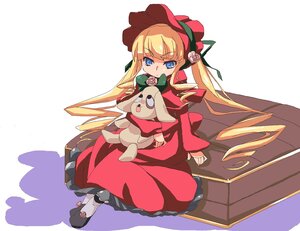 Rating: Safe Score: 0 Tags: 1girl auto_tagged blonde_hair blue_eyes bonnet bow bowtie dress drill_hair flower full_body green_bow image long_hair long_sleeves looking_at_viewer red_dress shadow shinku sitting solo stuffed_animal twintails very_long_hair User: admin