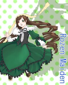 Rating: Safe Score: 0 Tags: 1girl :d brown_hair dress drill_hair frills full_body green_dress green_eyes heterochromia image long_hair long_sleeves looking_at_viewer open_mouth polka_dot polka_dot_background red_eyes smile solo suiseiseki twin_drills twintails very_long_hair User: admin