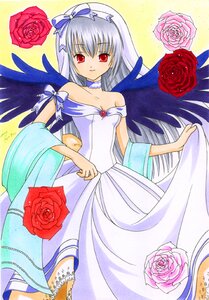 Rating: Safe Score: 0 Tags: 1girl bare_shoulders blue_rose breasts choker dress flower image long_hair marker_(medium) pink_flower pink_rose purple_flower purple_rose red_eyes red_flower red_rose rose rose_petals solo suigintou traditional_media wings yellow_rose User: admin