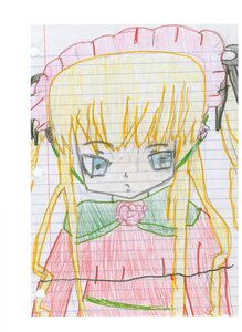 Rating: Safe Score: 0 Tags: 1girl blonde_hair blue_eyes border flower image long_hair looking_at_viewer rose shinku simple_background solo upper_body User: admin