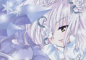 Rating: Safe Score: 0 Tags: 1girl eyepatch flower frills hair_flower hair_ornament image kirakishou long_hair looking_at_viewer rose smile solo white_flower white_rose yellow_eyes User: admin