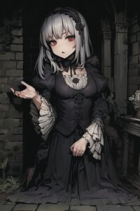 Rating: Safe Score: 0 Tags: 1girl bangs black_dress dress eyebrows_visible_through_hair frills gothic_lolita hairband image lolita_fashion long_sleeves looking_at_viewer red_eyes solo suigintou wide_sleeves User: Anonymous