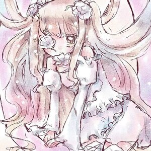 Rating: Safe Score: 0 Tags: 1girl dress flower frills hair_flower image kirakishou long_hair monochrome solo two_side_up very_long_hair User: admin