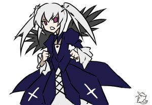 Rating: Safe Score: 0 Tags: 1girl cross dress image long_hair long_sleeves open_mouth purple_eyes solo suigintou twintails white_background white_hair wings User: admin