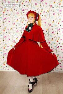 Rating: Safe Score: 0 Tags: 1girl blonde_hair bow dress long_hair long_sleeves red_dress shinku solo User: admin