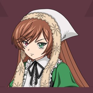 Rating: Safe Score: 0 Tags: 1girl brown_hair dress frills green_dress green_eyes heterochromia image long_hair long_sleeves looking_at_viewer red_eyes ribbon simple_background solo suiseiseki upper_body User: admin