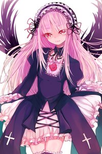 Rating: Safe Score: 0 Tags: 1girl black_dress black_wings closed_mouth dress frills hairband image lolita_fashion lolita_hairband long_hair long_sleeves looking_at_viewer pink_eyes pink_hair ribbon smile solo suigintou very_long_hair white_background wings User: admin