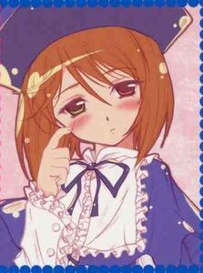 Rating: Safe Score: 0 Tags: 1girl blush brown_hair dress frills hat image long_sleeves looking_at_viewer ribbon simple_background solo souseiseki upper_body User: admin