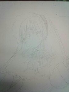 Rating: Safe Score: 0 Tags: 1girl bow dress image long_hair long_sleeves looking_at_viewer shinku sketch solo traditional_media User: admin