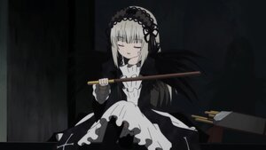 Rating: Safe Score: 0 Tags: 1girl bangs black_background black_dress black_hairband closed_eyes dress eyebrows_visible_through_hair frilled_hairband frills hairband holding holding_weapon image long_hair long_sleeves silver_hair sitting solo suigintou very_long_hair weapon User: admin