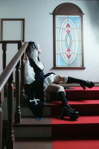 Rating: Safe Score: 0 Tags: 1girl black_dress black_footwear boots dress gothic_lolita high_heel_boots indoors knee_boots long_hair solo suigintou thighhighs twintails umbrella User: admin